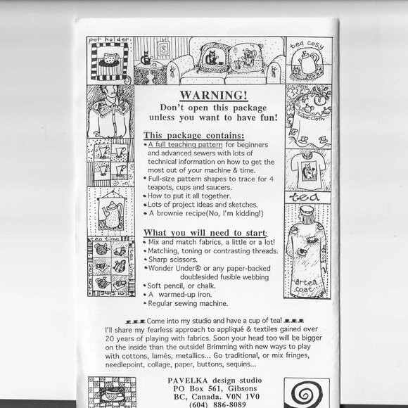 Pavelka Applique & Textile Art: Four Funny Teapots - Picture 2 of 3